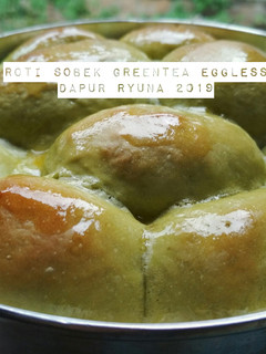 Foto resep Roti Sobek Greentea Eggless
