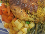 دجاجة مبخرة و محمرة و محشية شعرية 🍗👌