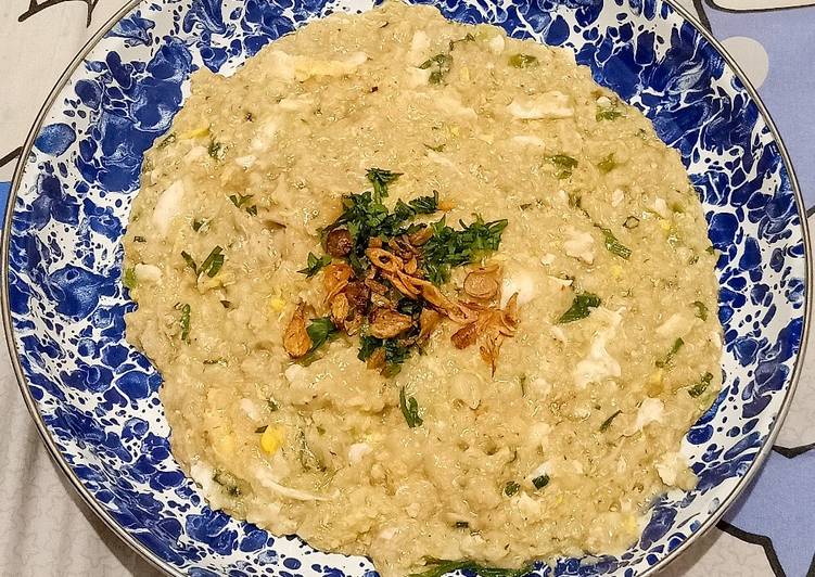 Resep Mudah Bubur Oatmeal Daging Sedap Nikmat