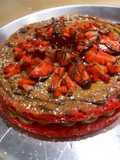 Torta súper práctica de arequipe, mermelada y Nutella
