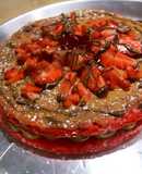Torta súper práctica de arequipe, mermelada y Nutella