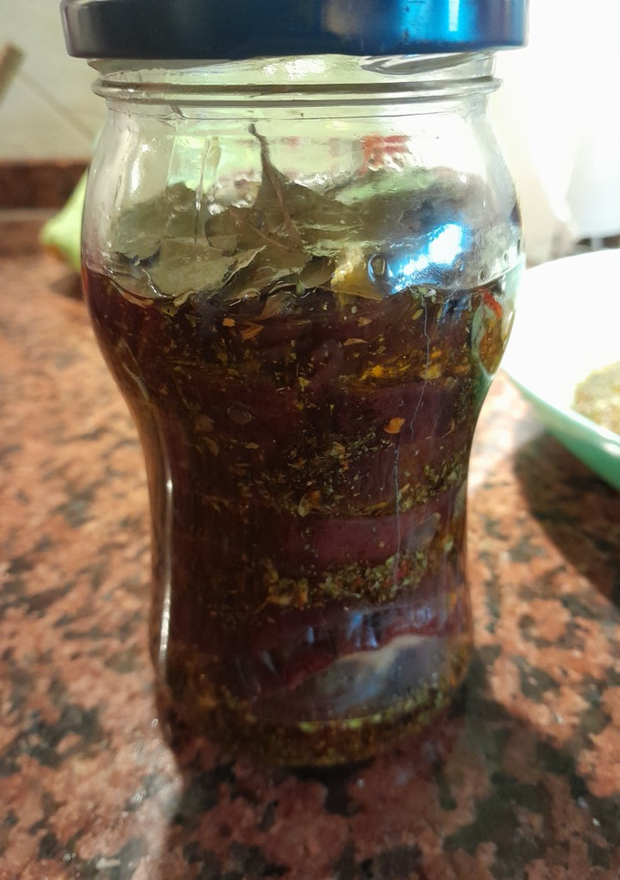 Una foto de Berenjenas en escabeche