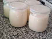 Una foto de yogurt casero