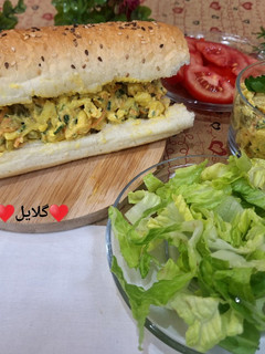 عکسی از دستور ساندویچ سالاد مرغ 😋