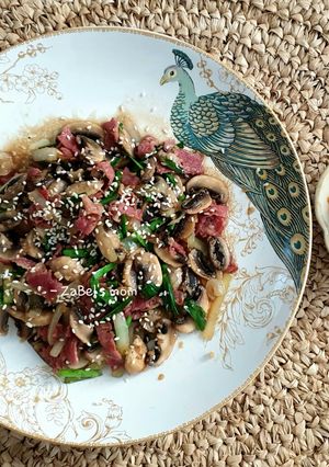 Foto resep Bacon & Jamur ala Korea