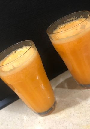 صورة لوصفة عصير برتقال وجزر ✔️☑️😋
