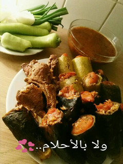 صورة لوصفة محشي باذنجان وكوسا🍆😍👌