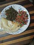 Ugali and mboga