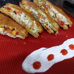 Paneer Tikka Veg Sandwich A picture of Paneer Tikka Veg Sandwich.