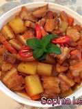 Braised Pork Belly with Daikon and Carrots