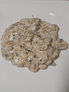 Una foto de Gambas a la crema