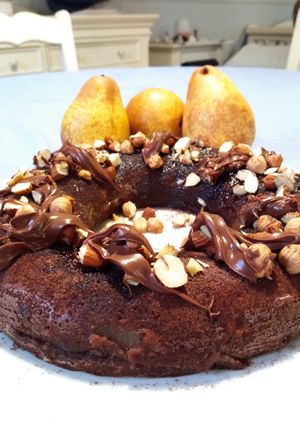 Une photo de Gâteau invisible poire chocolat