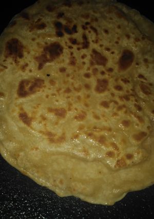 A picture of Crispy pizza paratha. 🍕.