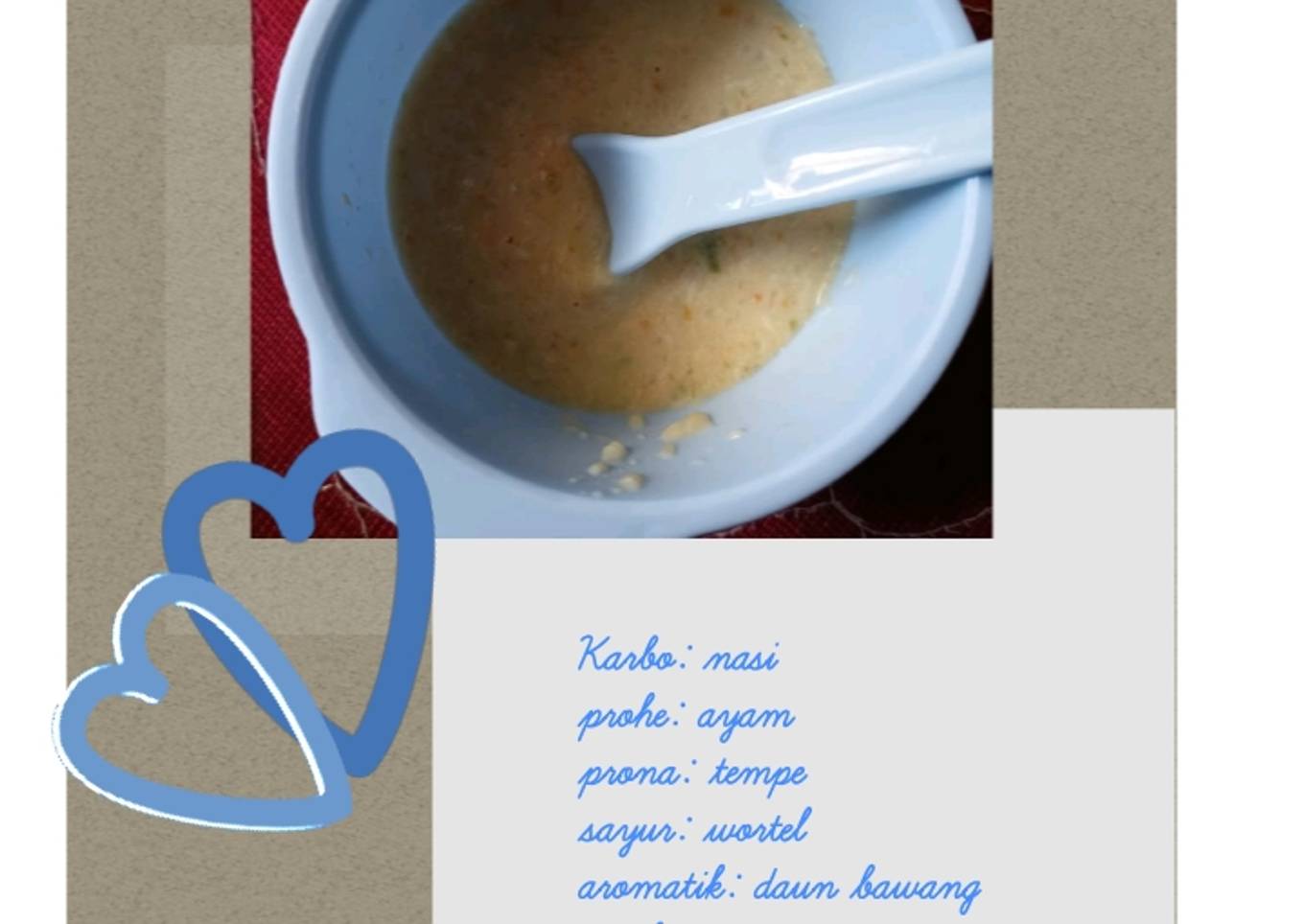 MPASI 6+: Bubur tim ayam wortel