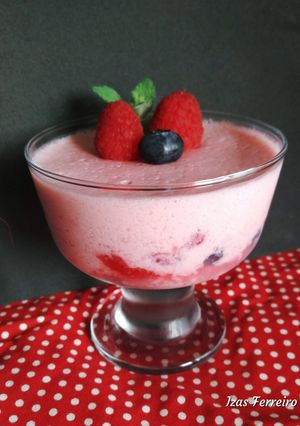 Una foto de Mousse de queso del bosque (recetas saludables para diabetes)