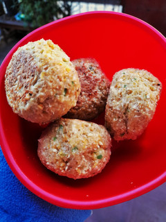 Una foto de Falafel con pimiento verde💗