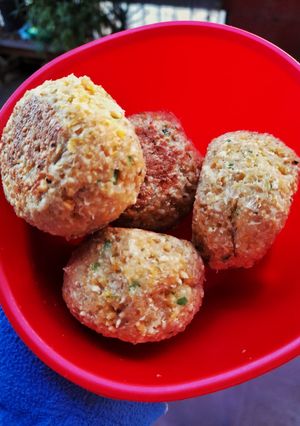 Una foto de Falafel con pimiento verde💗