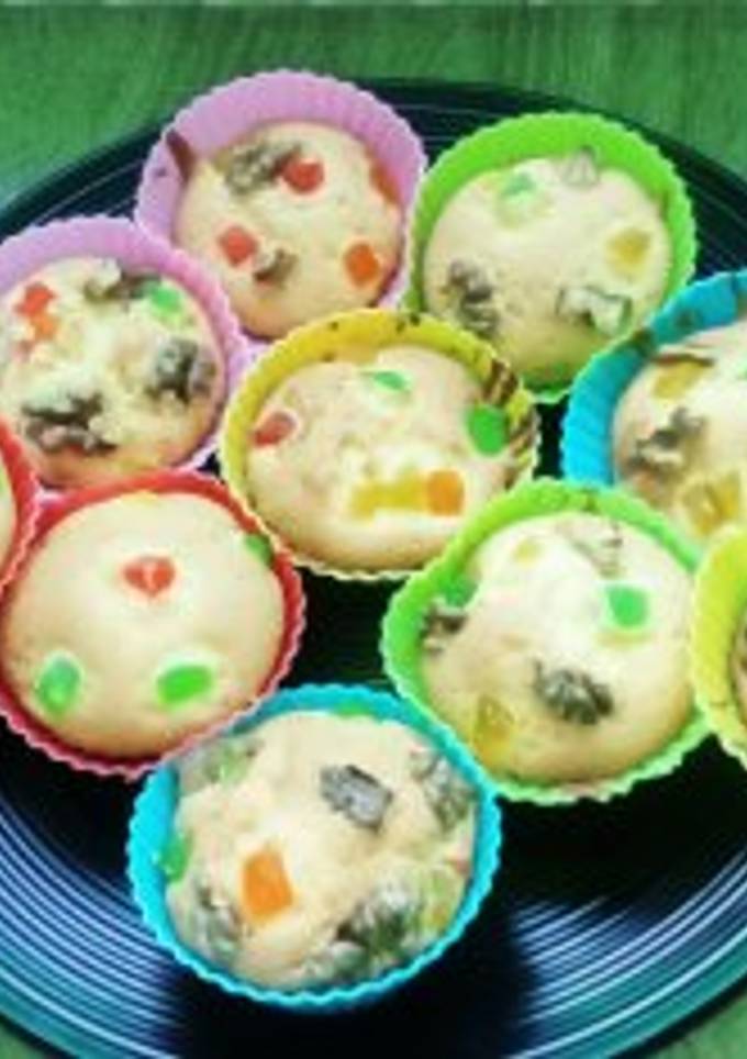 Кекси с цукатами та горіхами