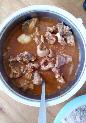 A picture of Goat meat Stew.