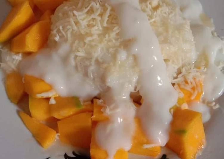 Resep Ketan susu Manggo enak praktis..👍🥰 Anti Gagal
