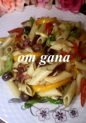 صورة لوصفة مكرونة بالبسطرمة