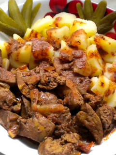 Resztelt csirkemáj recept fotója