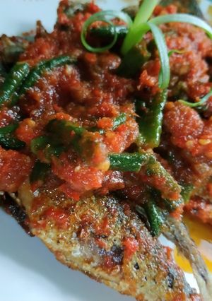 Foto resep Balado makarel with kacang panjang