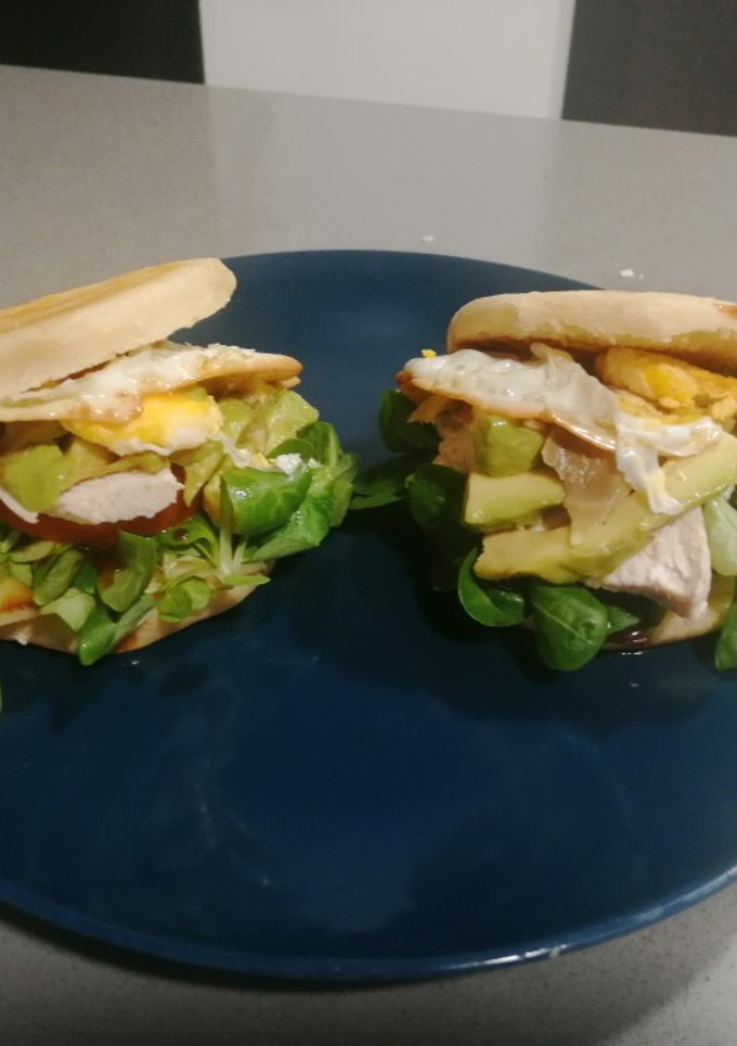 Una foto de Hamburguesa con Pan sin Horno