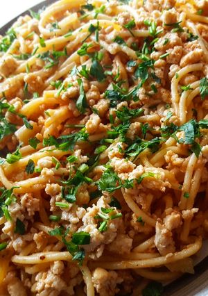 O poză a rețetei Paste cu carne tocată de curcan.