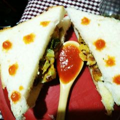 Mix veg tikki sandwitch A picture of Mix veg tikki sandwitch.