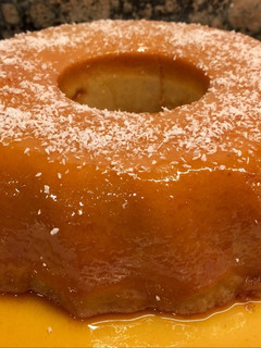Una foto de Pudín de plátano y galletas