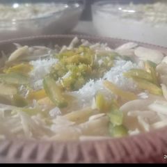 A picture of Kheer khas with paratha.