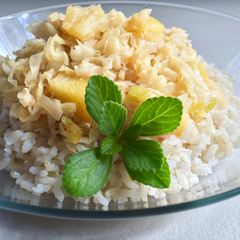 A picture of Cabbage and Pineapple Stir Fry.