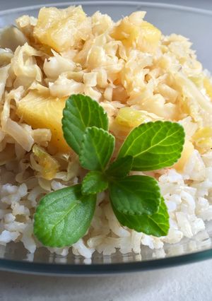 A picture of Cabbage and Pineapple Stir Fry.