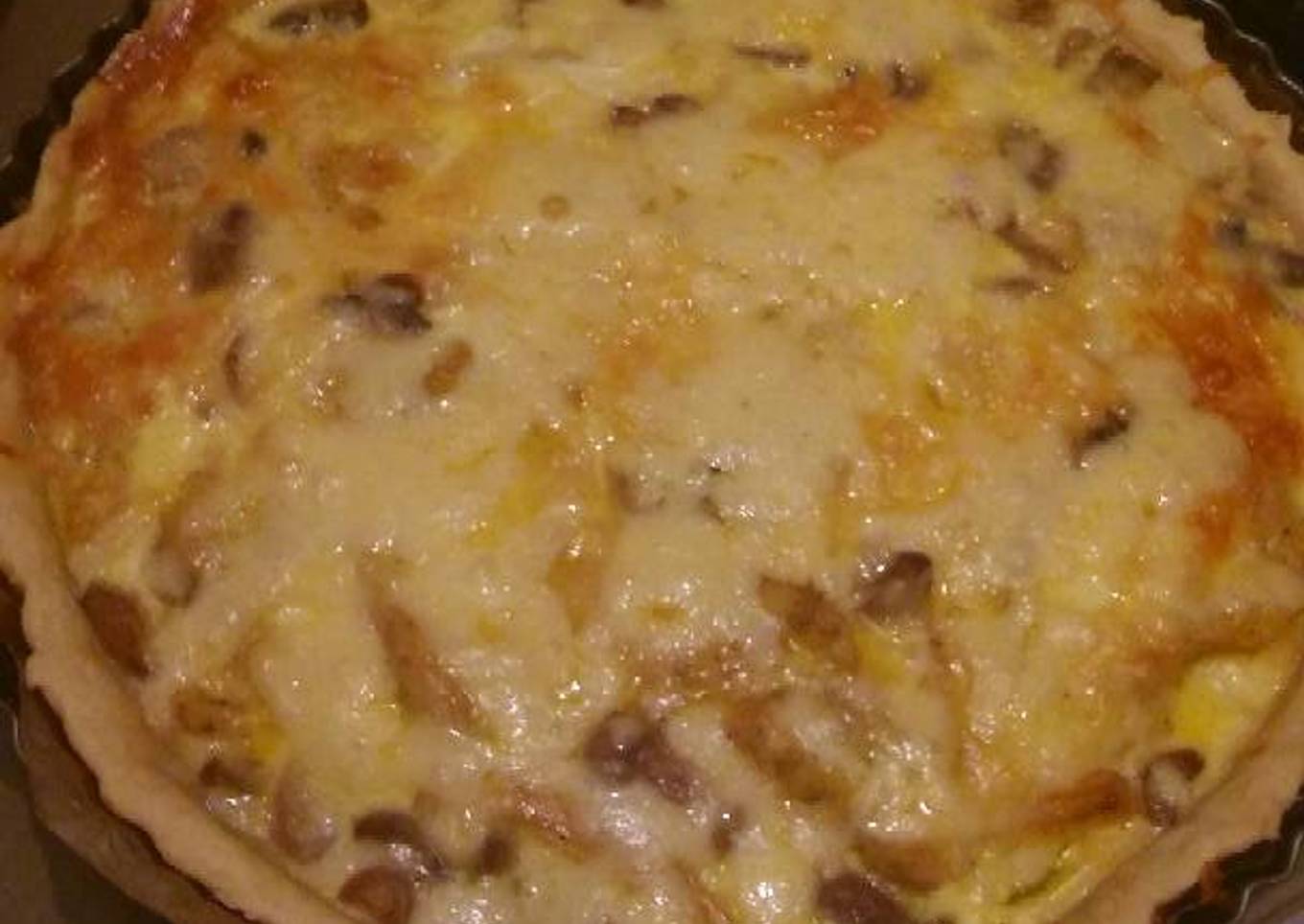 Chicken mushroom pie (quiche)