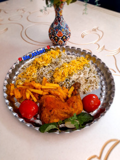 عکسی از دستور 🌱باقالی پلو با مرغ سرخ شده