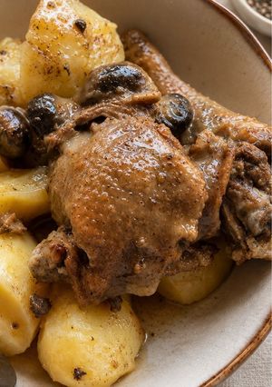 A picture of Slow-cooked Local Malawian Chicken (Nkhuku ya Lokolo).