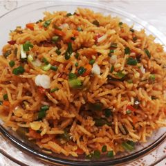 A picture of Schezwan Rice.