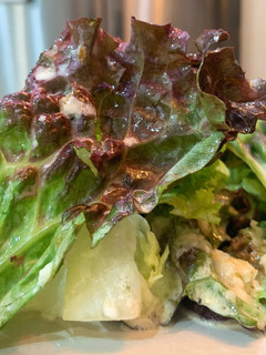 A picture of Caesar salad dressing.