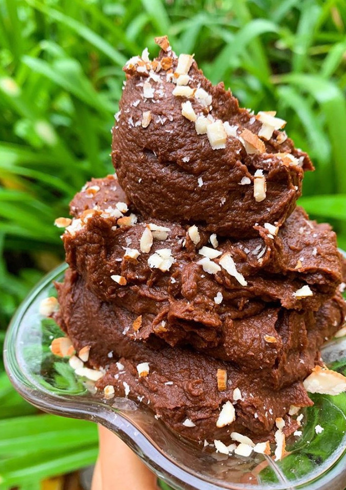 Una foto de Mousse de chocolate vegana!