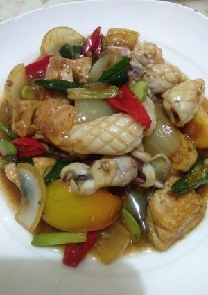 Foto resep Cumi masak pete