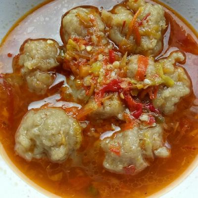 Resep bakso kuah pedas pedas rumahan enak dan mudah - Cookpad