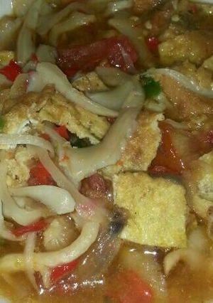 Foto resep Jamur dadar tumis