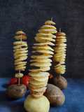 Kentang spiral (tanpa alat)