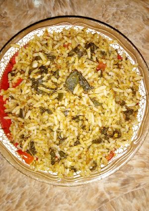 A picture of Dantun rice with zogala.