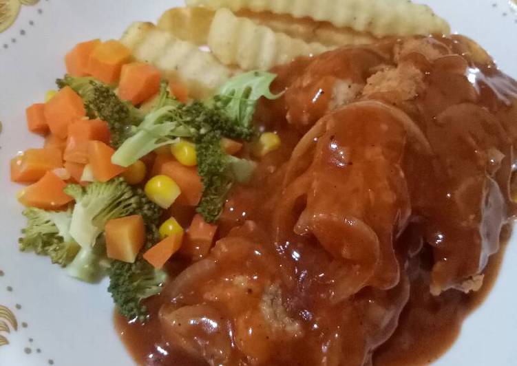 Resep Chicken steak sauce barbeque, Bisa Manjain Lidah