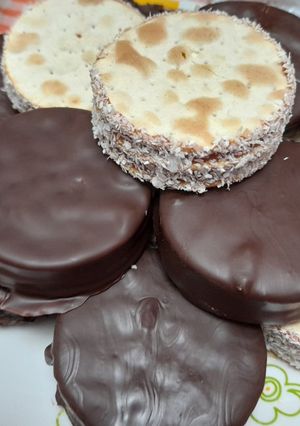 Una foto de Alfajores de galletas de agua