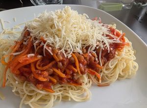 Une photo de Spaghetti à la bolognaise végétarienne