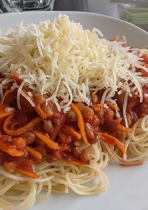 Une photo de Spaghetti à la bolognaise végétarienne