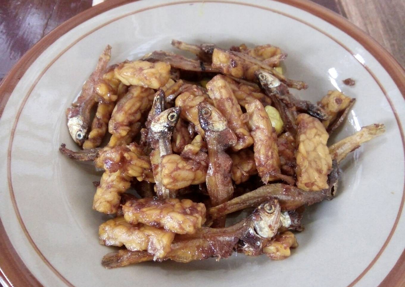 Tempe goreng teri